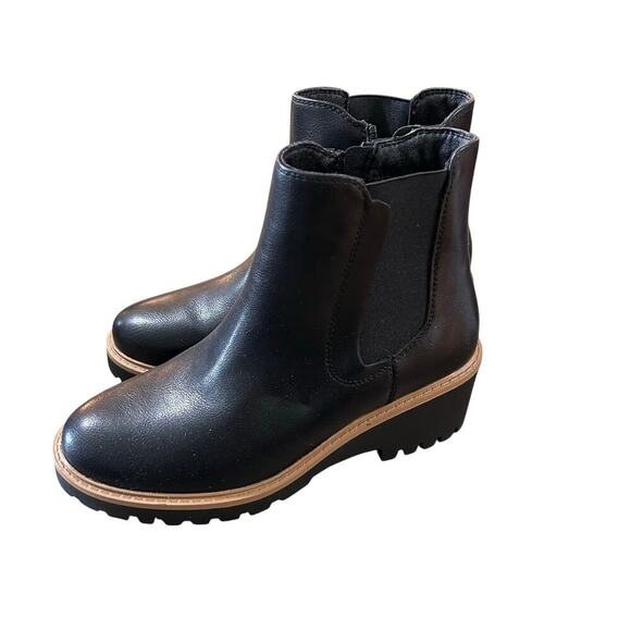 MIA Ezri boots in Black size 7.5 Round Toe Vegan leather Heeled Boot - Picture 1 of 9